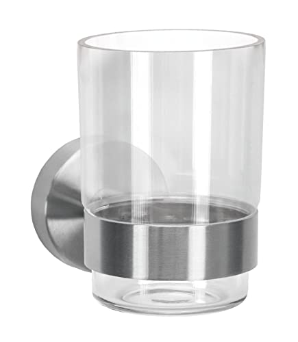 Kleine Wolke Allegra toothbrush holder, wall accessory, colour: clear, material: stainless steel, glass, Klar - Image 2