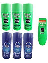 Tulipan Negro Original Deo Deodorant Stick 3X 75ml + for Men Deo Stick 3X 75ml + Classic Deo Roll-on 50ml