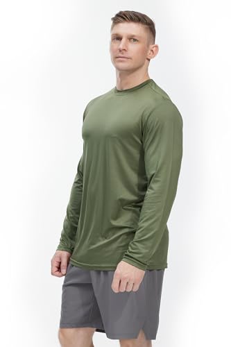 4 Pack Long Sleeve Shirts for Men Quick-Drying Moisture Wicking T-Shirt for Fishing Hiking Workout3