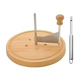 Rueda rizadora de queso - Trituradora multifuncional manual de afeitar suave con base de madera | Rueda cortadora de mantequilla de chocolate | Para restaurante, hogar, tienda de postres, fiesta.