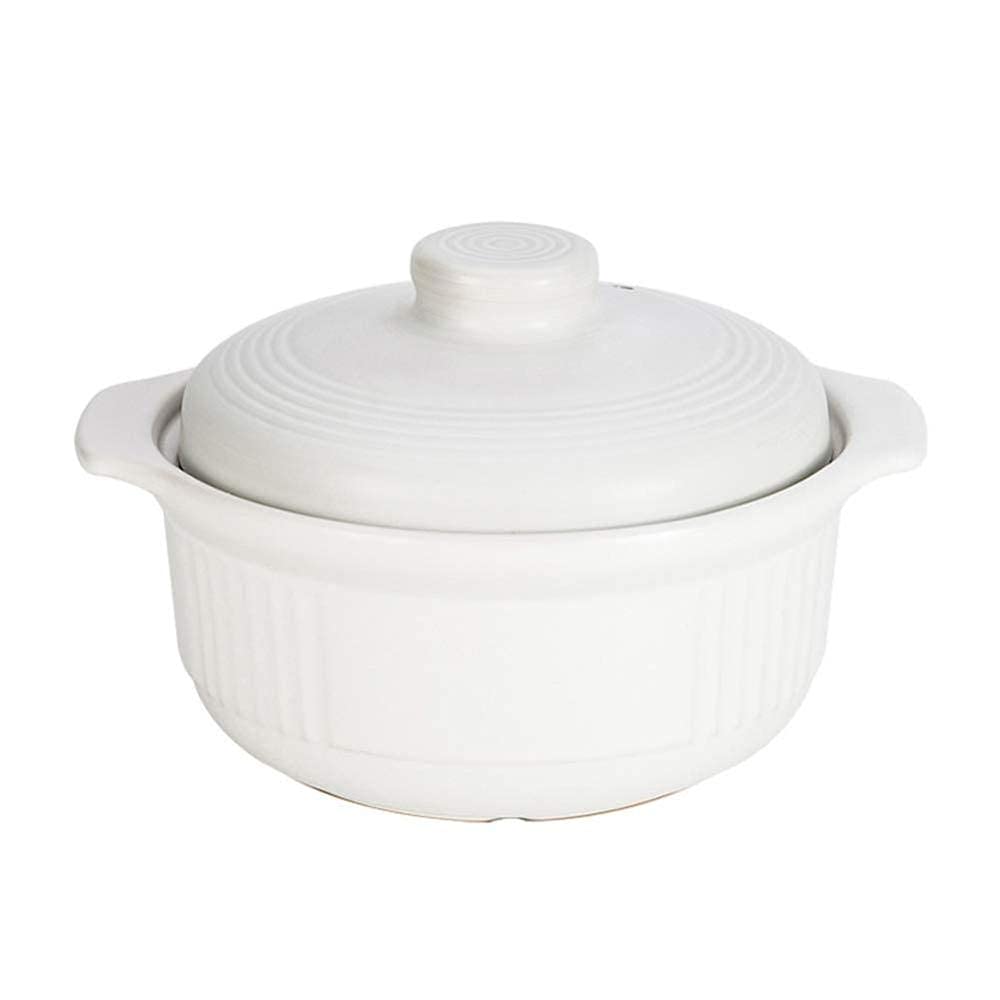Cocotte avec couvercle en céramique verte pour repas sains en famille