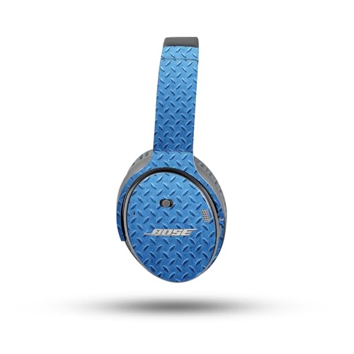 Image of MightySkins Skin Compatible with Bose QuietComfort 35 II Headphones - Blue Gridiron | Protective, Durable, and Unique Vinyl Decal wrap Cover | Easy to Apply, Remove, and Change Styles