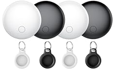 Air Tracker Tag-4 Pezzi, Smart Tag Compatibile con Apple Find My (Solo IOS), Bluetooth Localizzatore per Portafogli, Chiavi, Zaini, Bagagli, 100dB Bip, Batteria Sostituibile, IP68 impermeabile