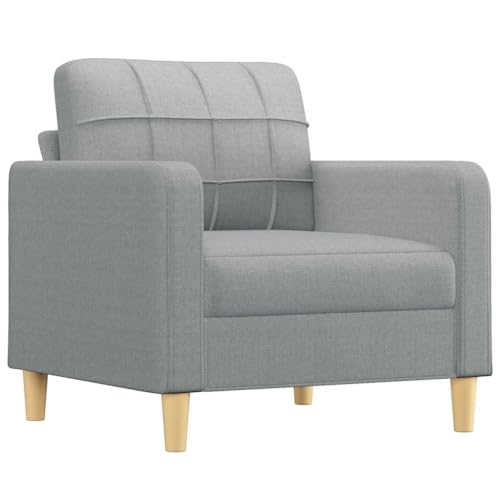 Générique Fauteuil Gris Clair 60 cm Tissu,Meubles, Canapés, Gris (Poids 14.2KG)