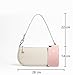 Barabum Retro Classic Crocodile Pattern Clutch Shoulder Bag with Zipper Closure for Women(White)