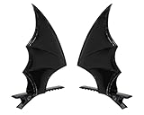 Penta Angel Halloween Bat Wings Hair Clips 4Pcs Horror Devil Goth Ear Hairpins Hair Barrettes Accessories for Women Adults Props Party Cosplay Costume (Black)