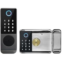 Smart Door Lock Waterproof Garden Outdoor Gate Double Fingerprint Lock Tuya Or TTLock App Passcode IC Card Keyless Home SecurityColorWaterproof Ttlock
