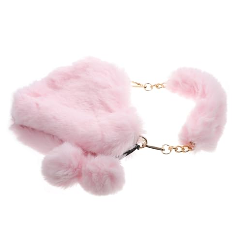 Holibanna bolsa de amor bolsa femenina de felpa Bolso bolsa de hombro esponjosa linda billetera sling bag shoulder bag tote de un solo hombro bolsa de invierno Peluche de pelo ecológico rosa