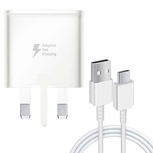 HOLOA Adaptive Fast Charger With USB-Type C Cable(4 Ft), Original Fast Charge QC3.0 Compatible with Samsung Galaxy S8/S9/S10 Plus/Edge,S20/S21,Note8/9/10,LG,HTC 10 and More Type C Devices (white)
