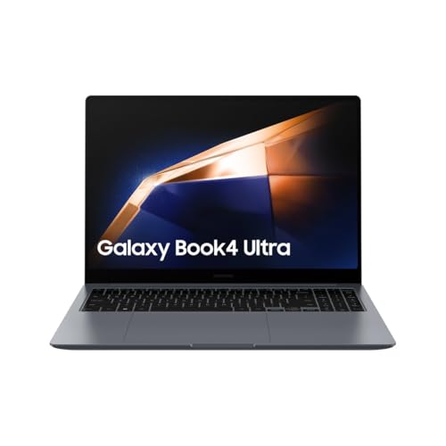Samsung Galaxy Book4 Ultra, Ordenador Portátil Ultrafino 16' HDR, Táctil, Intel Core Ultra 9-185H, 32GB RAM, 1TB SSD, NVIDIA GeForce RTX 4070 (GDDR6), Windows 11 Home, Gris, Teclado QWERTY Español