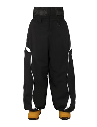 GSOU SNOW Snow Pants Ski Pants Men Baggy Retro Paneled Snowboard Pants Women Insulated Waterproof Windproof Overall