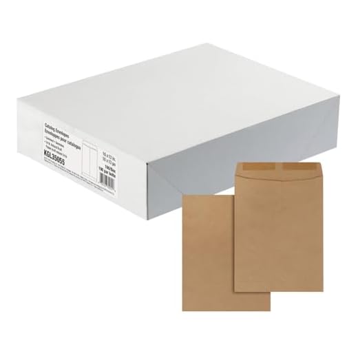 Quality Park Envelopes, 10" x 13" Kraft Catalog, Heavyweight Paper for Mailing Documents and Letters, Secure Fit Design, Durable Construction, Ideal for Office and Home Use, 100-Pack