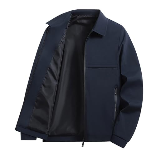 Veste d'extérieur légère homme manches longues et col montant uni