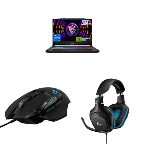 Image of MSI Katana 15 Gaming Laptop,14th Gen Intel i7-14650HX+8GB RTX 5050,16GB RAM,512GB SSD with Logitech G502 Hero Gaming Mouse, Wired, 25000 DPI Programmable and Logitech G431 Wired Gaming Headset
