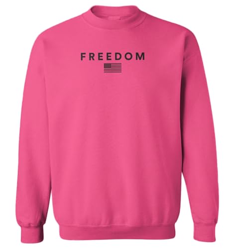 Tcombo Freedom - Political Activist USA Flag Toddler Fleece Crewneck Sweater