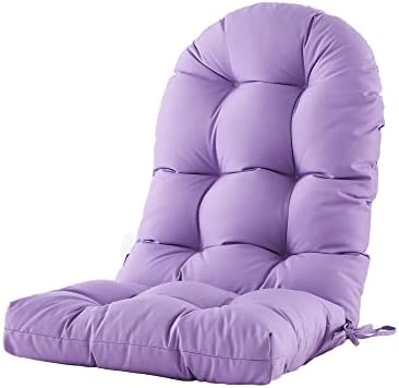 BLISSWALK Patio Chair Cushion for Adirondack, High Back Tufted Rocking Chair Cushion, Outdoor Seat Chair Cushion 48"x21"x4" inch, Sunscreen and Fade-Resistant,1Count,Purple