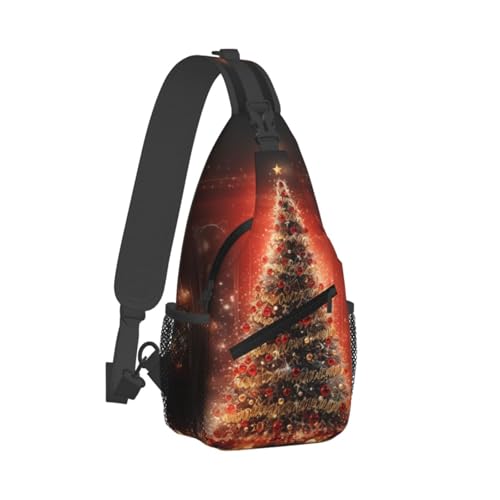 Sling Bag para mujeres y hombres bolso de pecho negro miniatura 7
