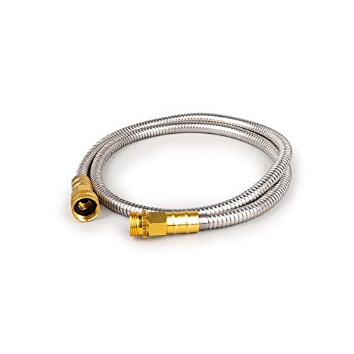 FangFarm 3FT Stainless Steel Garden Hose, 3/4 GHT Male to Female