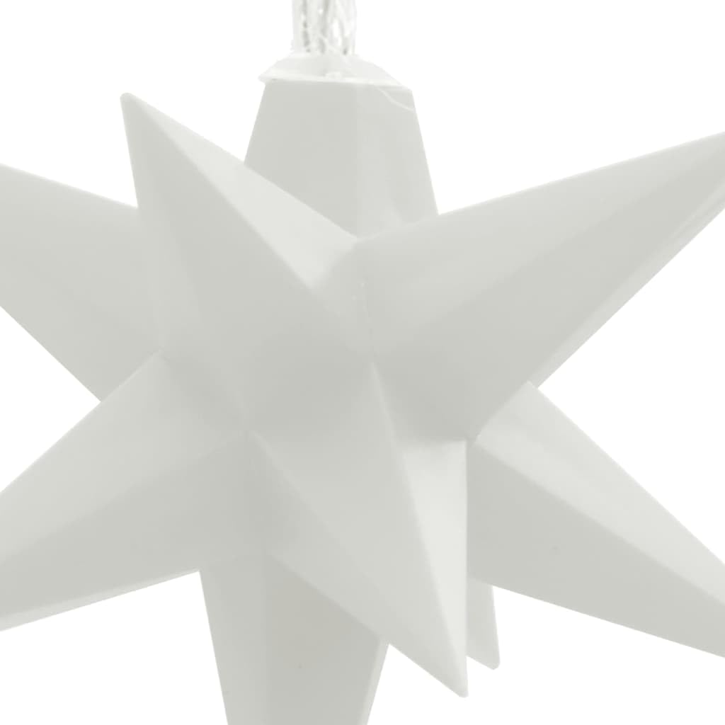 Homgoday Lámpara de Estrella Moravia 10 LED Blanco 10 cm Luces de Navidad Casa y jardín