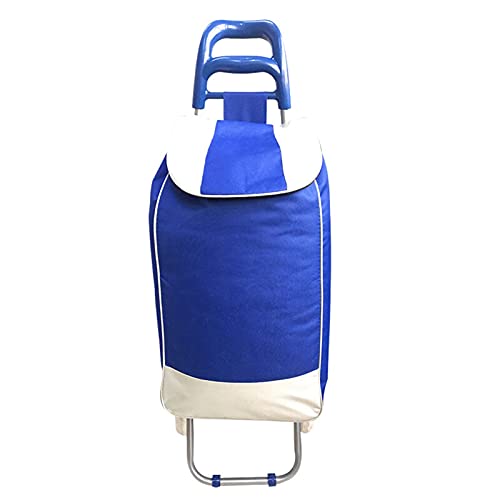 Einkaufstrolley Treppensteiger Einkaufstrolley, blau rot kariert, Einkaufskorb, tragbarer Gepäckwagen, B,