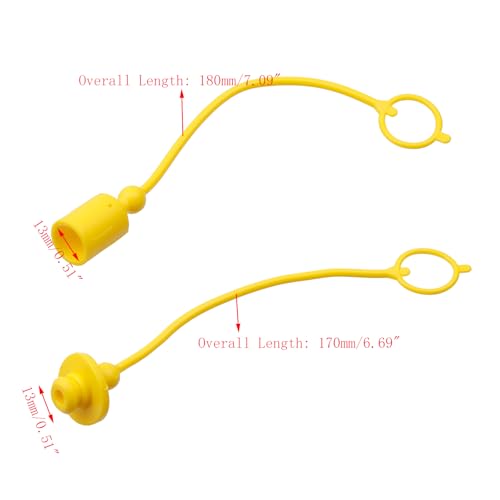 Image of 4 Set of Hydraulic Quick Connect Coupler Male Dust Cap and Female Plug Cover 1 /4 Dust Caps Plugs 4 Color Rubber Quick Disconnects Port Plug Fittings (ISO-A 1 /4)