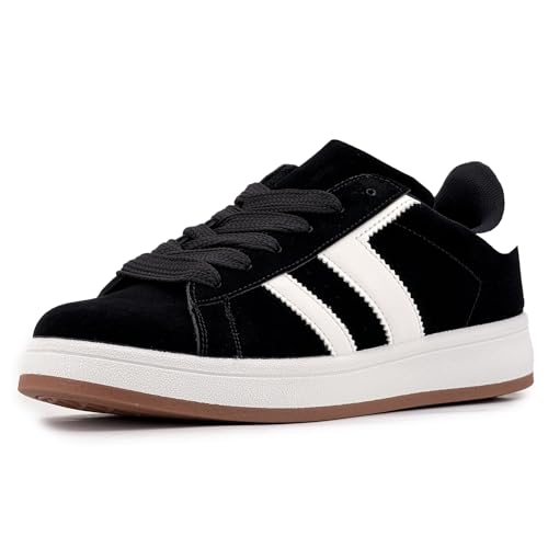 JOMIX Zapatillas Hombre Baratas y Ligeras Sneakers Casual Clásicas Cómodas y Transpirables con Suela Antideslizante de Goma Estilo Minimal para Diario Universidad Oficina MCC255002 Negro 44