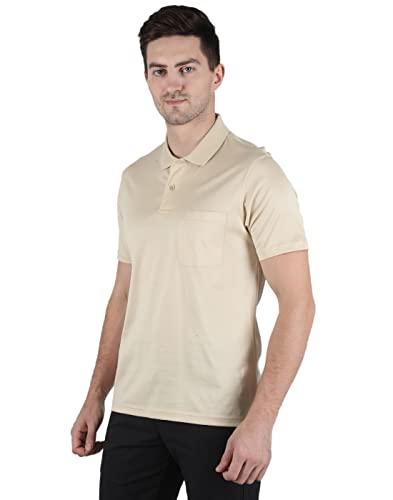 Image of Monte Carlo Mens White Plain Collar T-Shirt |22203606-1
