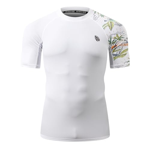Camiseta de protección manga corta hombre UPF 50+ blanca talla 2XL 2