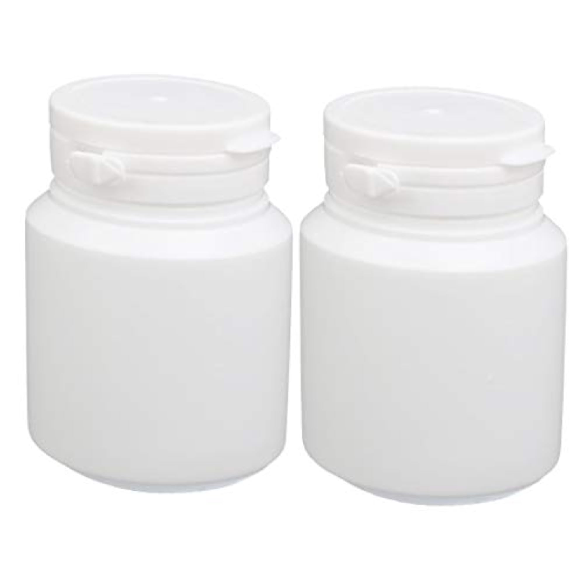 2Pcs 100ml HDPE Plastic Empty Solid Powder Bottle Storage Jar