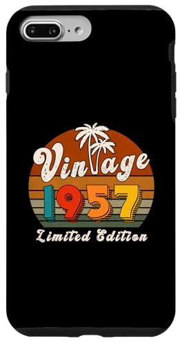 Carcasa para iPhone 7 Plus/8 Plus Vintage 1957 Edición Limitada 69 Años Cumpleaños para Hombres Mujeres