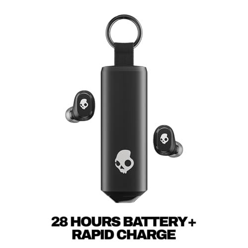 Image of Skullcandy Dime 360 Wireless Earbuds with Clip-Anywhere Case - True Black | In-Ear Fit, Bluetooth, Noise Isolating, 28 Hours Battery, Microphone for iPhone Android, Easy Clip-On Design for Travel