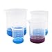 MYB Supplies - Set di 4 caraffe graduate in plastica, 50 ml, 150 ml, 250 ml, 500 ml, impilabili, misurini in laboratorio