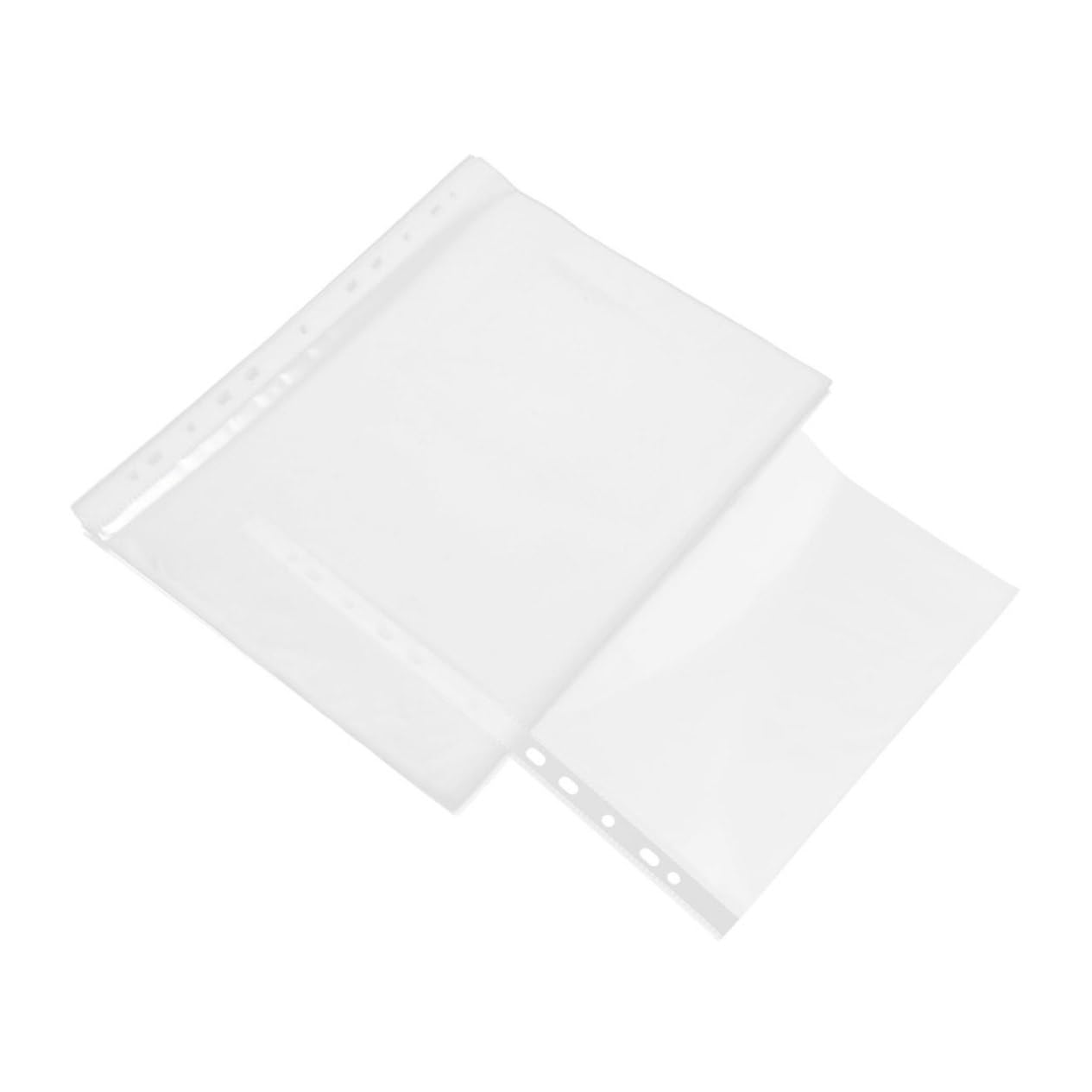 Buste Portadocumenti Trasparenti in Plastica Resistente 100 Pezzi A4 Per Raccoglitori Per Foto Ricette Certificati E Documenti in Ufficio Scuola E Casa