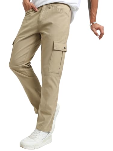 Highlander Men's Straight Fit | Cargo Trousers | Classic & Functi...