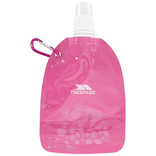 Trespass Hydromini, Pink, ONE SIZE, Collapsable Water Bottle 350ml with Bite Valve, One Size, Pink