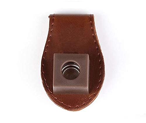 ABA Snooker Billiard Pool Cue Strong Magnetic Chalk Holder with Belt Clip Accessories (Brown)