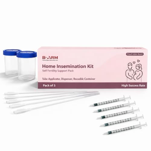Image of B-Arm Self Insemination Kit for Women-17cm| IVI Kit with 5 Dispenser, 5 Tube Applicator & 2 Collection Cups| Supports Natural Pregnancy| At-Home Insemination Kit| Baby Conceive Kit for Couples(Pack of 5)