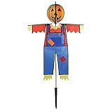 In the Breeze 2485 β Pumpkin Scarecrow Ground Ball Spinner β Autumn Halloween Yard DΓ©cor Wind Spinner