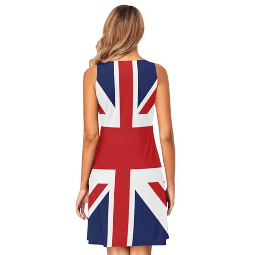 Image of ALAZA Women's Summer Dress Sun Dress Sleeveless with Pockets