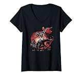 19JWOT00032A-001 Mujer Jurassic World: Fallen Kingdom Blue VS. Indoraptor Camiseta Cuello V