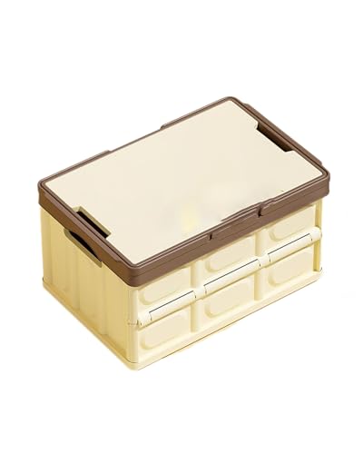 MLLNPP Facile Da Pulire Per auto, contenitore portatile di grande capacità, decorazione, forniture Stabile E Affidabile(Beige)
