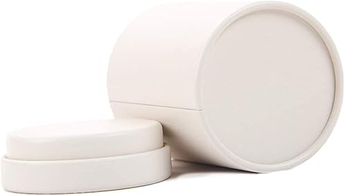 Miniatura 7 de Caja de lata pequeña con tapas herméticas para almacenamiento de café, té, dulces, almacenamiento de hojas sueltas, té, 5 unidades (blanco, M)