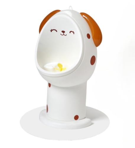 Zehaiwl 子供用おまる トイレトレーニング 分離式 男の子用小便器 可愛い動物デザイン 自立式トイレ フック付き トイレトレーナー 高さ調節可能 取外し可能 トイレ練習 出産祝い プレゼント (Coffee)