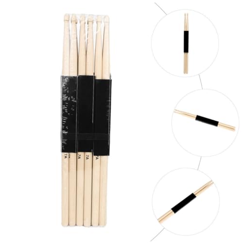Baquetas Toddmomy de arce para principiantes y profesionales, 12 pares, ligeras y duraderas para jazz, práctica técnica y uso orquestal miniatura 7