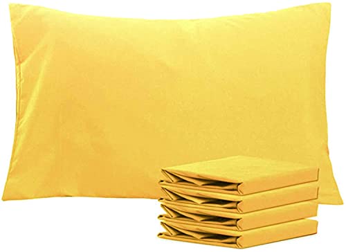 Image of Travel Pillowcase 12x16 500 Thread Count Egyptian Cotton Set of 2 Toddler Pillowcase Zipper Closer 100% Egyptian Cotton (Toddler Travel 12x16 Zipper, Yellow)