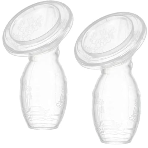 Extractor de Leche Manual, 2 Pack Recolector de Leche Materna con Botellas de Almacenamiento, Saca Leche Manual Portátil...