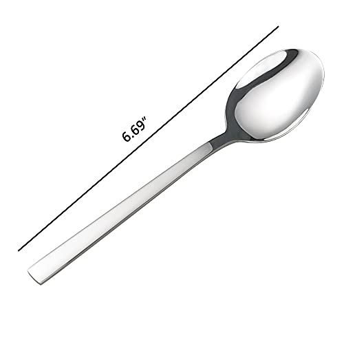 Utiao 12 Pieces Dessert Spoons, Stainless Steel Small Spoon Set, F #TOP1