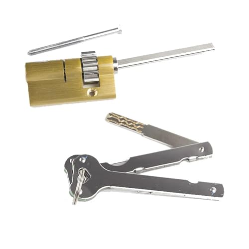 Cylindre de serrure à engrenage 11 dents avec axe carré 52mm et 2 clés de secours
