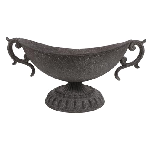 MAGICLULU Antique Iron Flower Urn Planter Vintage Garden Decor Rustic Flower Pot for Wedding Centerpieces