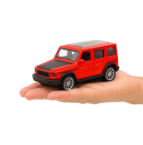 Image of Diecast G Wagon Car Toy - 1:36 Scale Alloy Mercedes AMG G63 Pull-Back Model, Off-Road Vehicle Toy for Kids & Collectors, Gift for Boys & Enthusiasts (Red)
